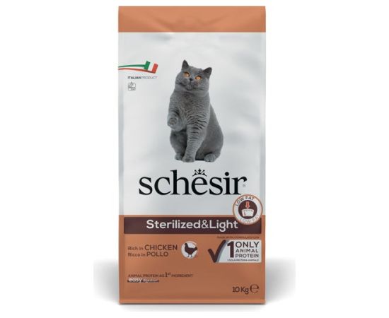 Agras Pet Foods SCHESIR Adult Sterilized & Light Rich in chicken - dry cat food - 10kg