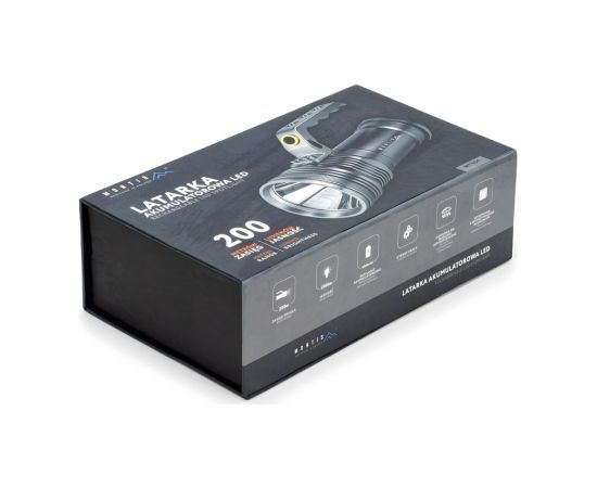Montis Aluminiowa ręczna latarka akumulatorowa LED MT154 Grey Hand flashlight