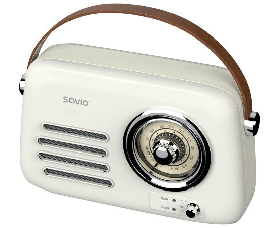 SAVIO RS-02 Portable Radio, white