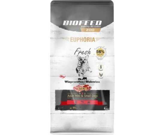 BIOFEED Euphoria Fresh Meat Adult Mini & Small Wieprzowina i Wołowina 8kg
