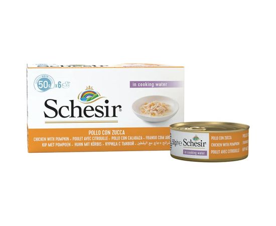 Agras Pet Foods SCHESIR Chicken fillets with pumpkin in broth - wet cat food - 6x50g