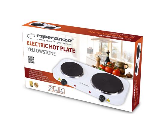 Esperanza EKH014W Electric cooker 2 zones White