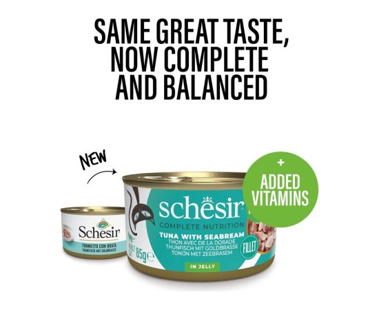 Agras Pet Foods SCHESIR in jelly Tuna with sea bream - wet cat food - 85 g
