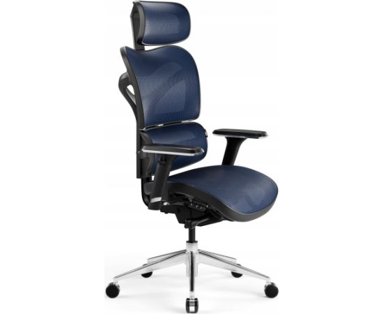 Krzesło biurowe Diablo Chairs Fotel ergonomiczny Diablo V-Commander: czarno-niebieski