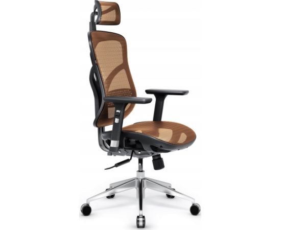 Krzesło biurowe Diablo Chairs Fotel ergonomiczny Diablo V-Basic: czarno-pomarańczowy