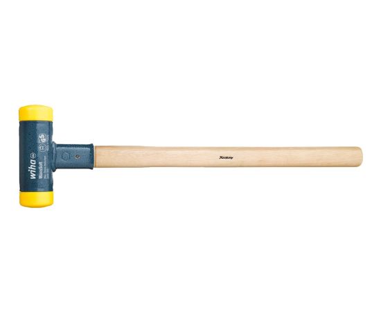 Wiha sledgehammer recoil-free, medium hard (black/wood, 80mm)