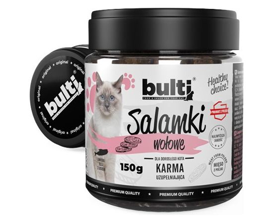 BULTI Salamki wołowe przysmak dla kota 150g