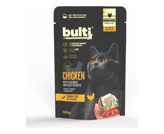 BULTI Superfoods Chicken with coconut and goji berries - wet cat food - 100g