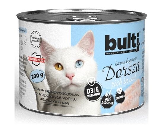 BULTI Rich in cod - wet cat food - 200g