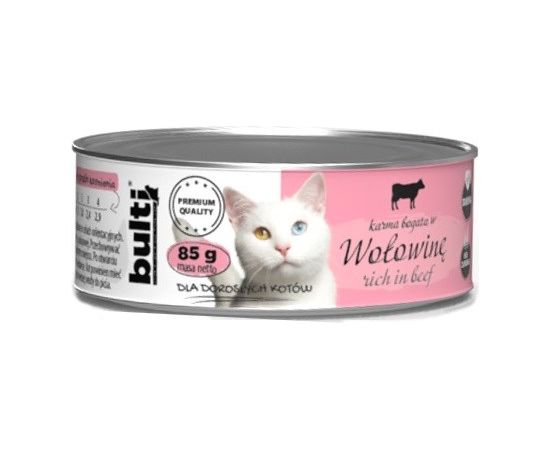 BULTI Rich in beef - wet cat food - 85g