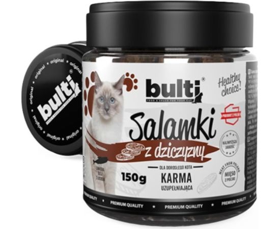 BULTI Salamki z dziczyzny przysmak dla kota 150g