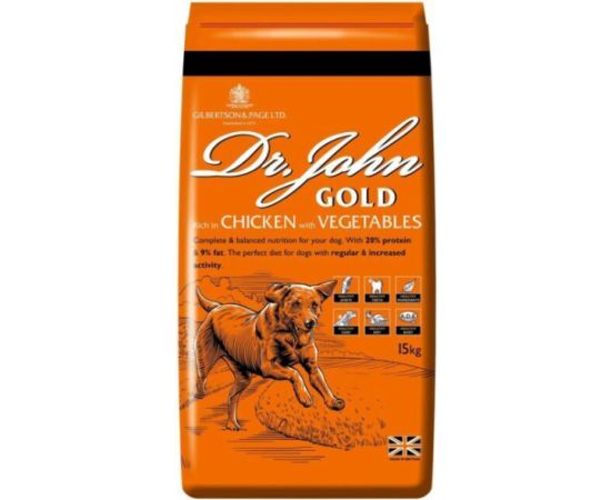 Dr. John Dr John Gold 15kg vistas gaļa ar dārzeņiem suņiem