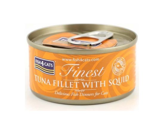 Fish4dogs FISH4CATS Tuna fillet with squid - wet cat food - 70g