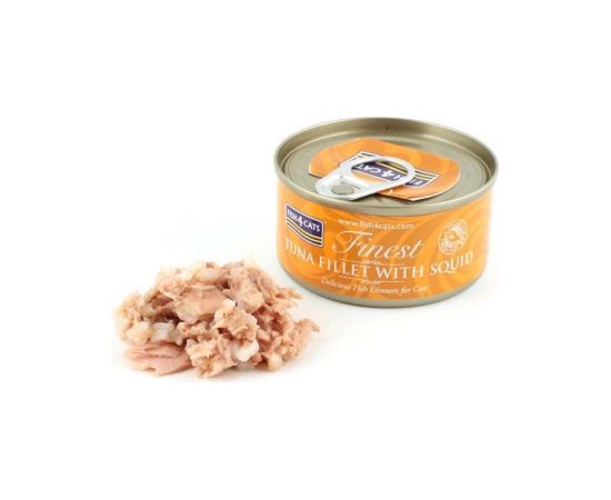Fish4dogs FISH4CATS Tuna fillet with squid - wet cat food - 70g
