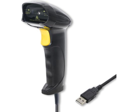 Qoltec 50876 Laser scanner 1D | USB | Black