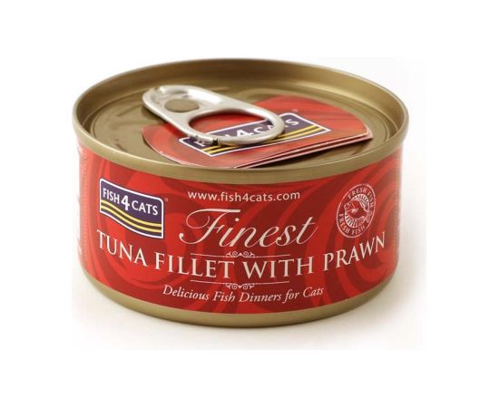 Fish4dogs FISH4CATS Tuna fillet with prawn - wet cat food - 70g