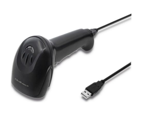 Qoltec 50866 Laser barcode reader 1D | CCD | USB | Black