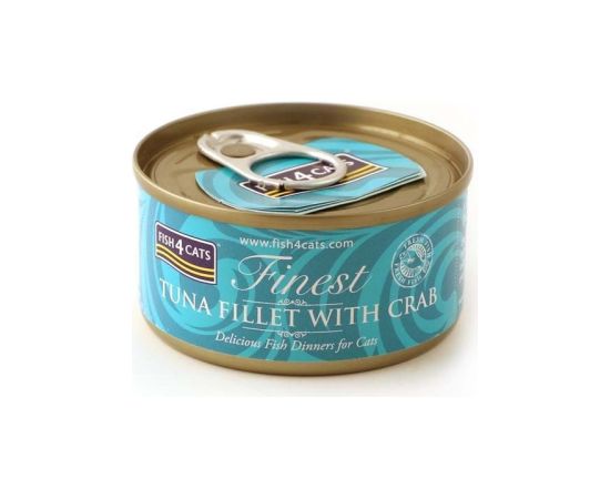 Fish4dogs FISH4CATS Tuna fillet with crab - wet cat food - 70g Kaķu konservi