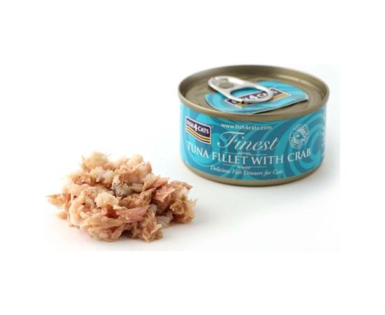 Fish4dogs FISH4CATS Tuna fillet with crab - wet cat food - 70g Kaķu konservi