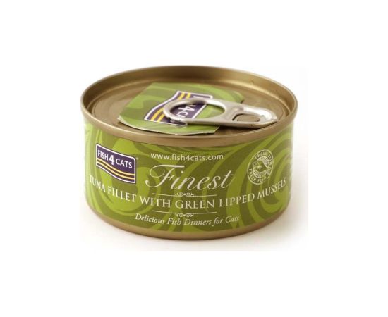 Fish4dogs FISH4CATS Tuna fillet with green lipped mussel - wet cat food - 70g