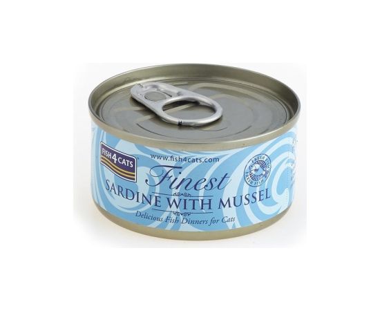 Fish4dogs FISH4CATS Sardine with mussel - wet cat food - 70g