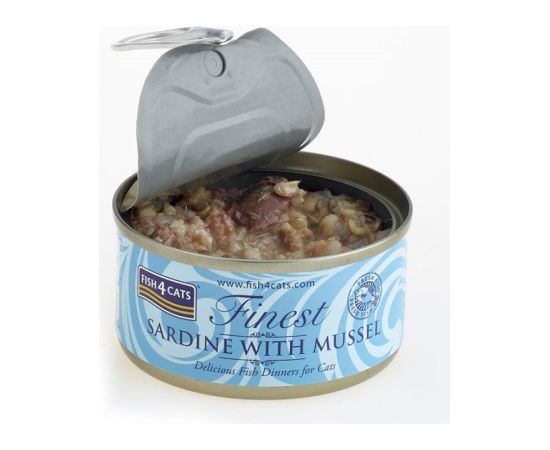 Fish4dogs FISH4CATS Sardine with mussel - wet cat food - 70g
