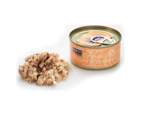Fish4dogs FISH4CATS Sardine with shrimp - wet cat food - 70g