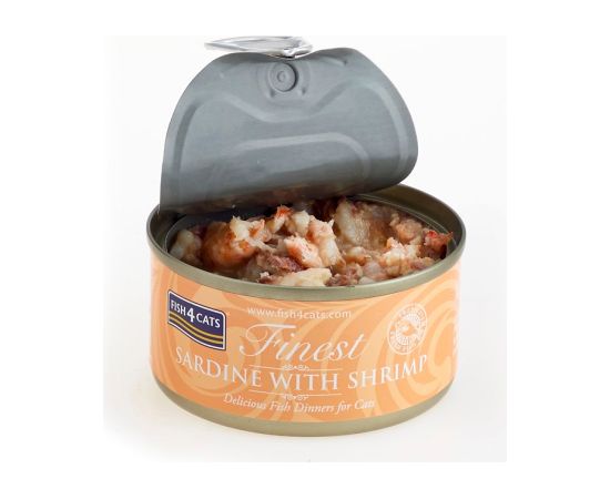 Fish4dogs FISH4CATS Sardine with shrimp - wet cat food - 70g