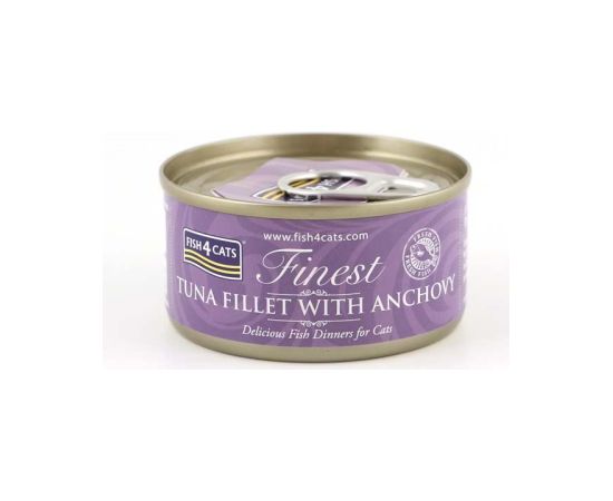 Fish4dogs FISH4CATS Tuna fillet with anchovy - wet cat food - 70g Kaķu konservi