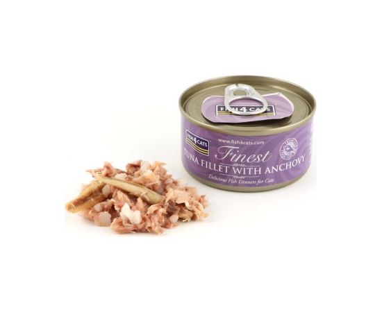 Fish4dogs FISH4CATS Tuna fillet with anchovy - wet cat food - 70g Kaķu konservi