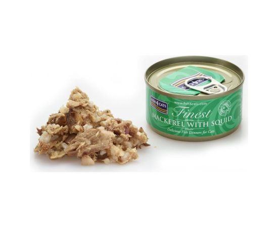 Fish4dogs FISH4CATS Mackerel with squid - wet cat food - 70g