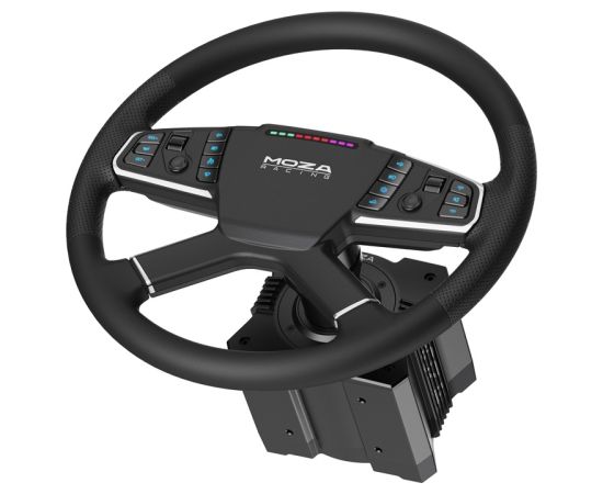 Gaming set - R5 base + TSW truck steering wheel + SRP-Lite pedals + Moza Racing RS071 clamps (PC)
