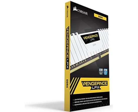 Corsair Vengeance LPX white DIMM Kit 16GB, DDR4-2666, CL16-18-18-35 (CMK16GX4M2A2666C16W)