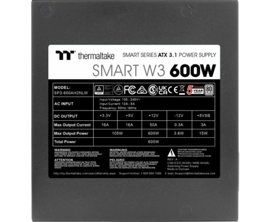 Thermaltake TT Smart W3 0600W