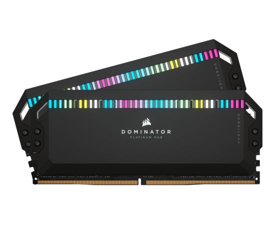Corsair DDR5 - 64GB - 6000 - CL - 30 (2x 32 GB) dual kit, RAM (black, CMT64GX5M2B6000C30, Dominator Platinum RGB, INTEL XMP) Оперативная память (RAM)
