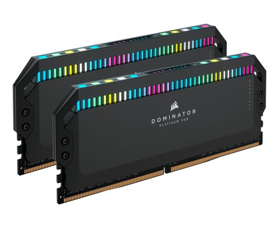 Corsair DDR5 - 64GB - 6000 - CL - 30 (2x 32 GB) dual kit, RAM (black, CMT64GX5M2B6000C30, Dominator Platinum RGB, INTEL XMP) Оперативная память (RAM)
