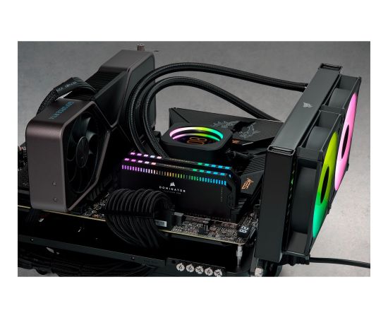 Corsair DDR5 - 64GB - 6000 - CL - 30 (2x 32 GB) dual kit, RAM (black, CMT64GX5M2B6000C30, Dominator Platinum RGB, INTEL XMP) Оперативная память (RAM)