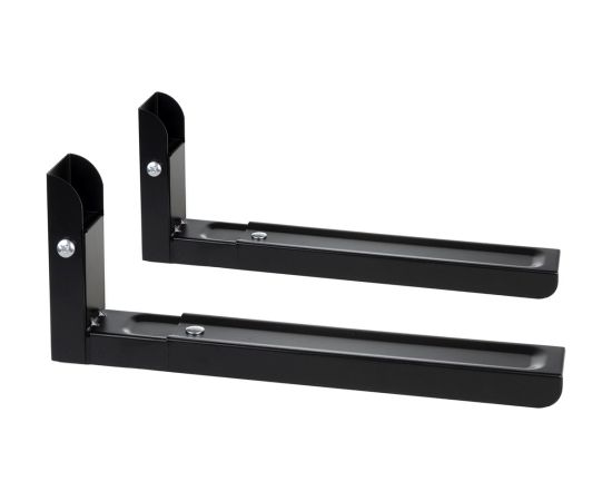 Maclean MC-915 B Universal Microwave Bracket Holder Wall Mount Adjustable Solid Metal Kitchen 30kg Black