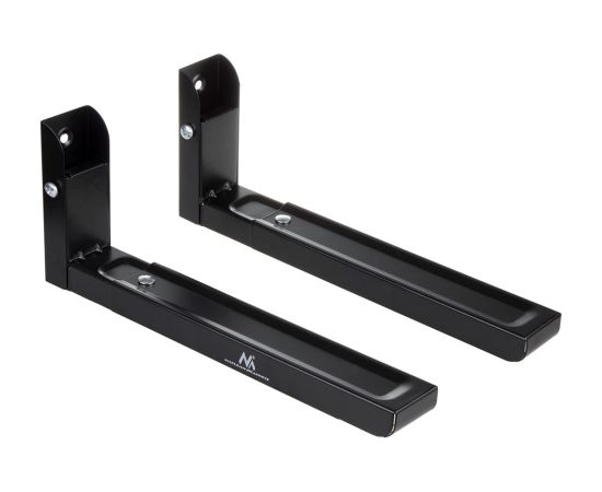 Maclean MC-915 B Universal Microwave Bracket Holder Wall Mount Adjustable Solid Metal Kitchen 30kg Black