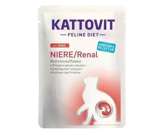 KATTOVIT Feline Diet Niere/Renal Beef - wet cat food - 85g