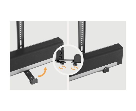 Maclean MC-914 Universal Soundbar Mount Speaker Holder Mounting Under TV up to 15kg VESA Space Saving