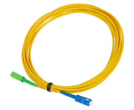 Maclean fiber optic patchcord cable, SC/APC-SC/UPC SM 9/125 LSZH, single-mode, length 15m, simplex, G657A2, MCTV-405