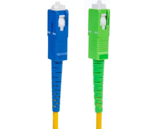 Maclean fiber optic patchcord cable, SC/APC-SC/UPC SM 9/125 LSZH, single-mode, length 15m, simplex, G657A2, MCTV-405