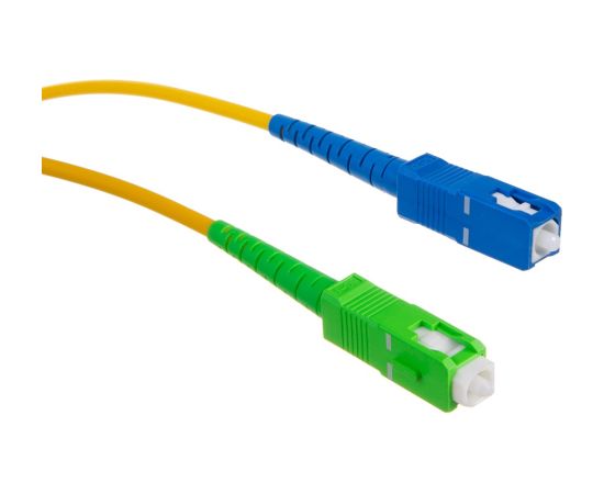 Maclean fiber optic patchcord cable, SC/APC-SC/UPC SM 9/125 LSZH, single-mode, length 15m, simplex, G657A2, MCTV-405