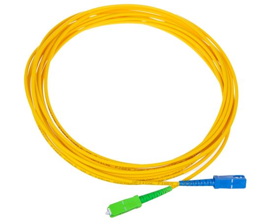 Maclean fiber optic patchcord cable, SC/APC-SC/UPC SM 9/125 LSZH, single-mode, length 15m, simplex, G657A2, MCTV-405