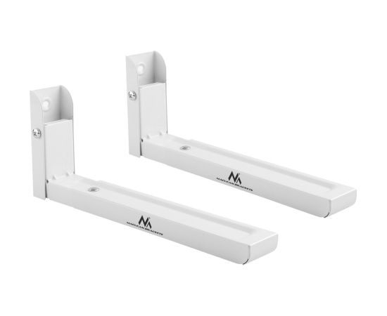 Maclean MC-915 W Universal Microwave Oven Bracket Holder Wall Mount Adjustable White Space Saving 30kg