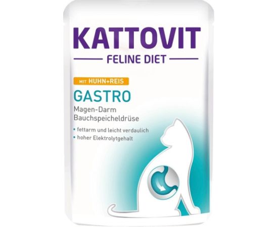 KATTOVIT Feline Diet Gastro Chicken with rice - wet cat food - 85g