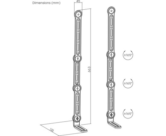 Maclean universal VESA mount for soundbar, 15kg max, MC-335