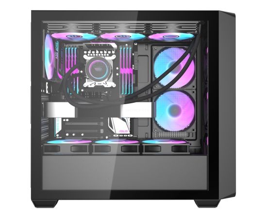 Darkflash DS900WD computer case (black) + 4 fans