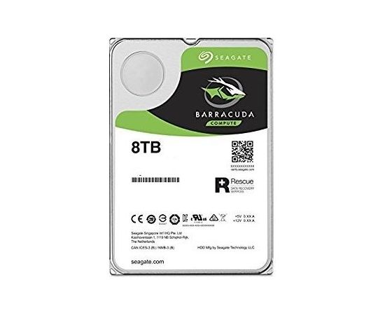 HDD | SEAGATE | Barracuda | 8TB | SATA 3.0 | 256 MB | 5400 rpm | Discs/Heads 4/8 | 3,5" | ST8000DM004